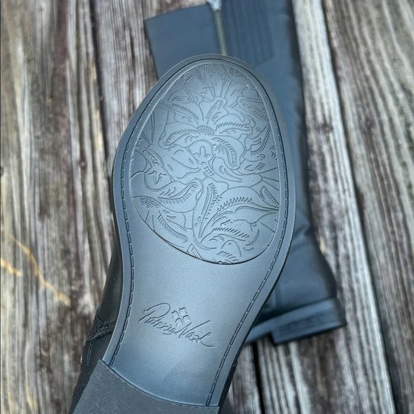 New Patricia Nash Black Leather Cavallo Lace-up Knee High Riding Boot, 7.5 - Picture 7 of 11